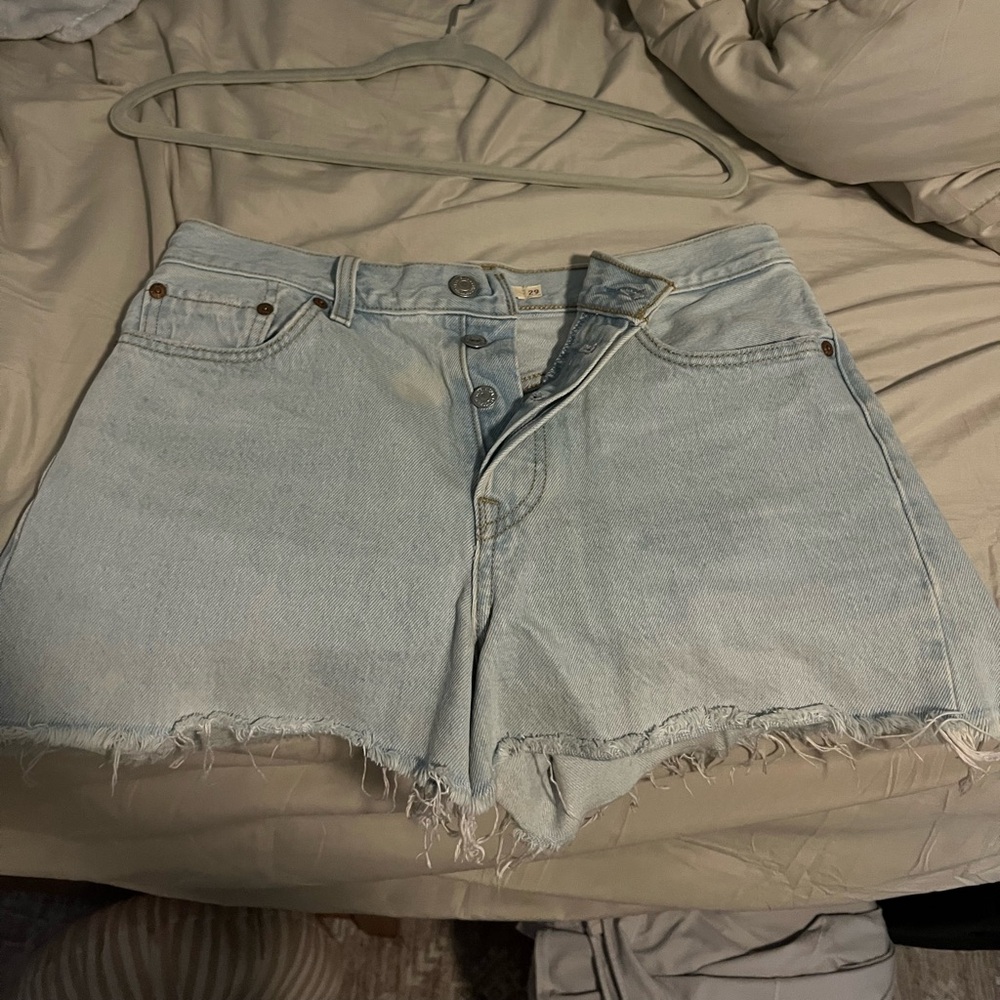 Levi's Sky Blue Wedgie Shorts